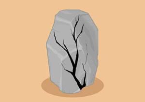 What is this rock doing after it heard a joke?